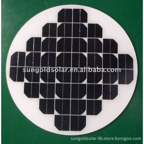 Round solar panel for 12v battery